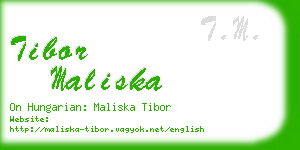 tibor maliska business card